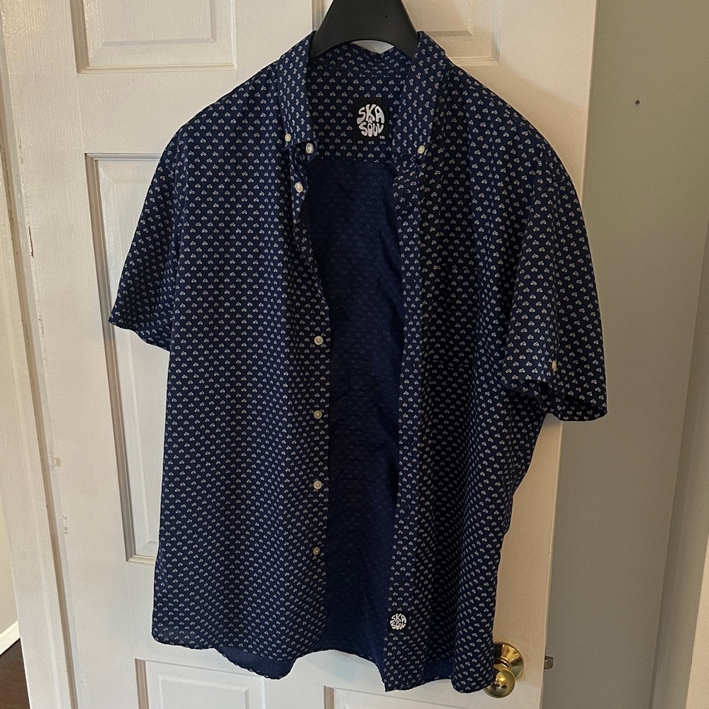 Ska And Soul Short-Sleeve Navy Blue Scooter Shirt Ska & Soul